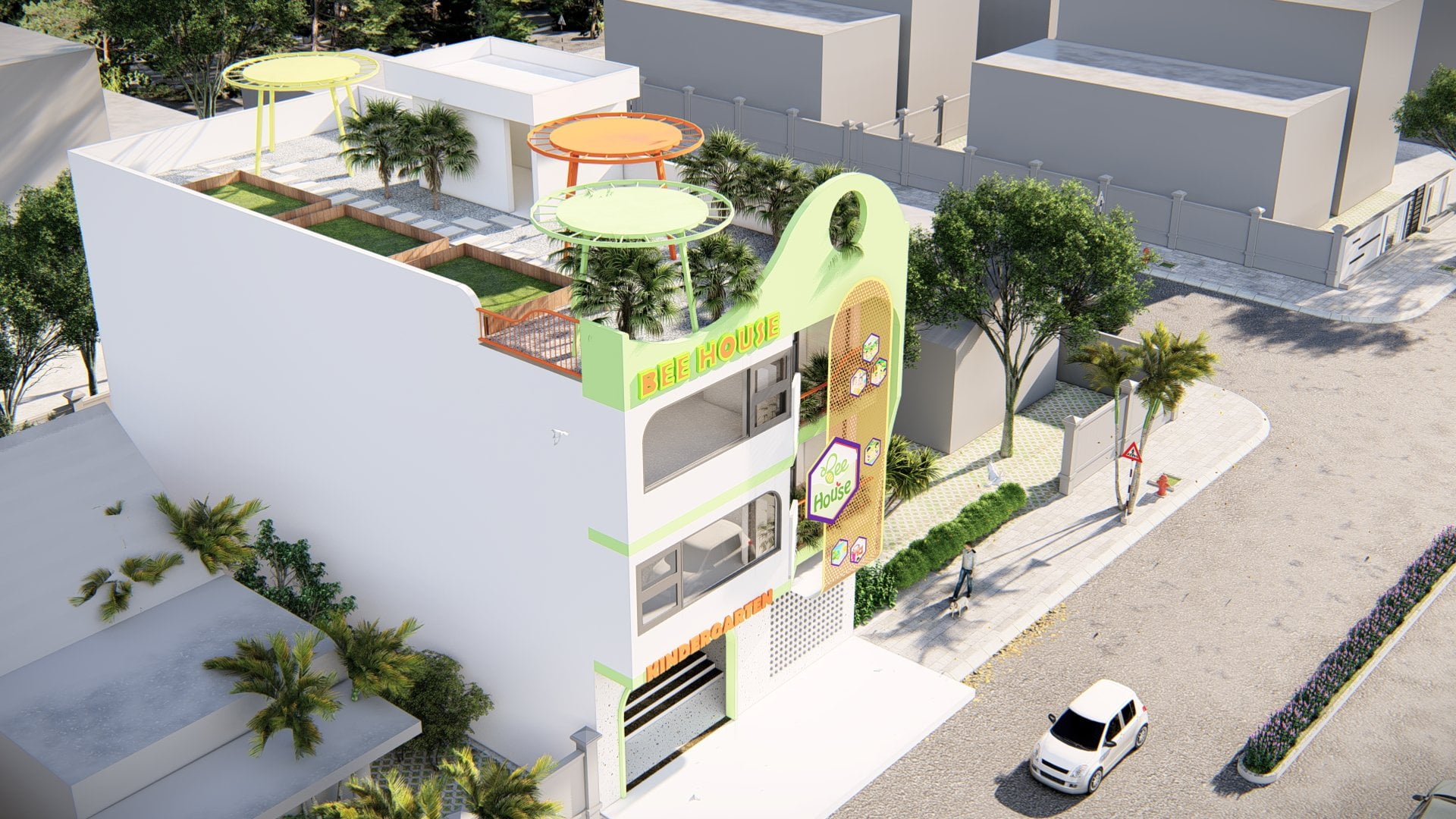 thiết kế trường mầm non, thiết kế trường mầm non Bee House, thiết kế xây dựng trường học, Công ty tư vấn thiết kế xây dựng trường học An Thiên, tư vấn thiết kế xây dựng trường học, thiết kế xây dựng trường học, xây dựng trường học, Công ty An Thiên