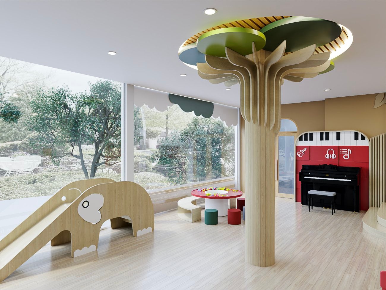 thi công trường mầm non, thiết kế trường mầm non, thi công trường học, Trường Mầm non Kindy Garden, Thi công xây dựng trường học, xây dựng trường học, Cung cấp nội thất trường học, nội thất trường học tiêu chuẩn montessori